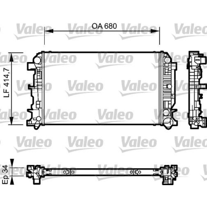 Valeo Motorkühler 735089 Valeo Motorkühler 735089
