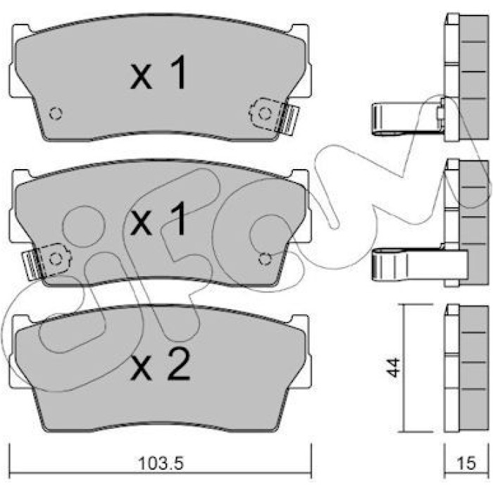 CIFAM Bremsbelagsatz, Scheibenbremse 822-116-0