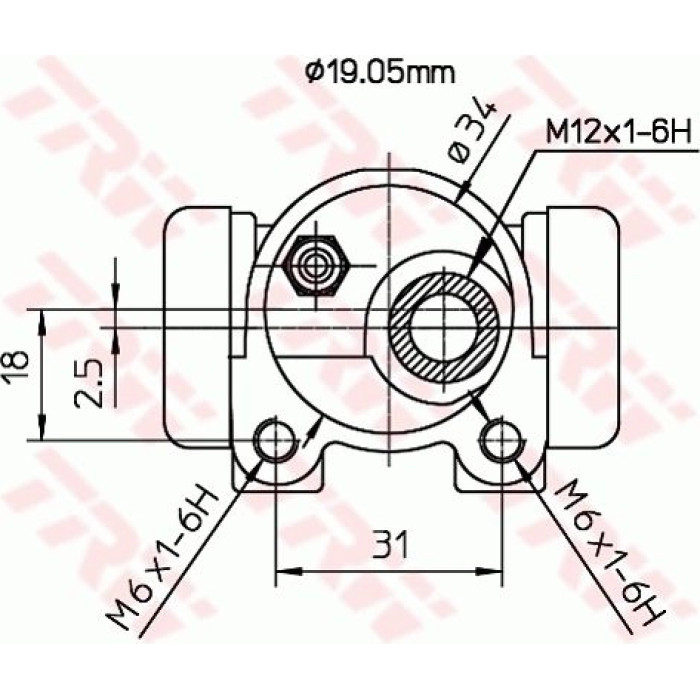 TRW Radbremszylinder BWD123 TRW Radbremszylinder BWD123