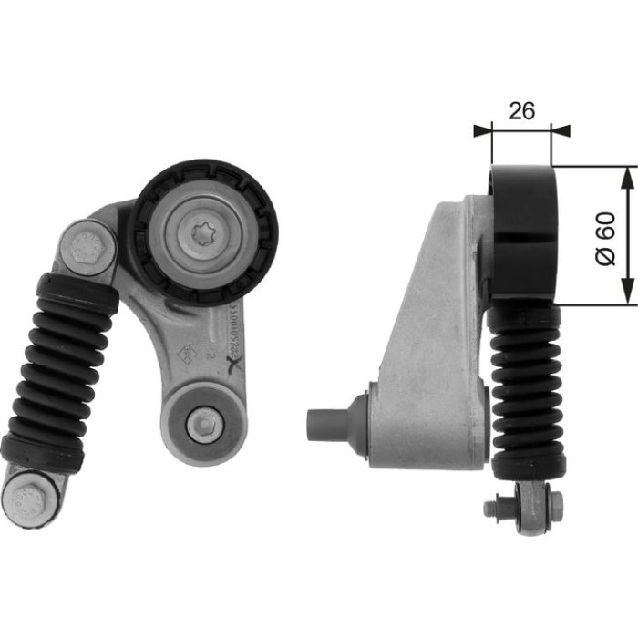 Gates Spannrolle T38457 Gates Spannrolle T38457