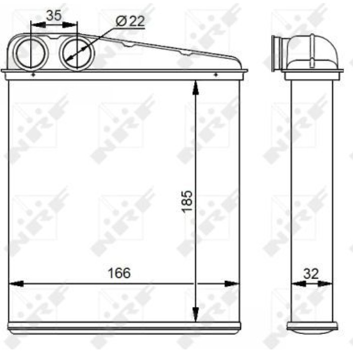 NRF Heizungskühler 54276 NRF Heizungskühler 54276