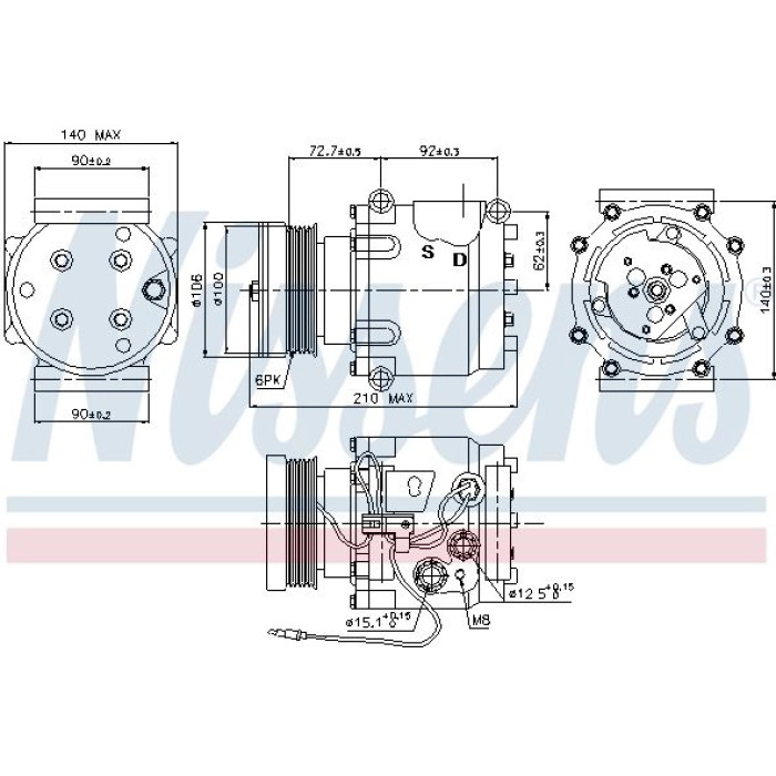 Nissens Klimakompressor PKW 89066 Nissens Klimakompressor PKW 89066