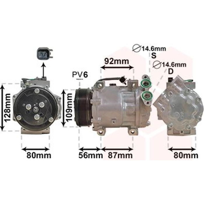 Van Wezel Klimakompressor 5901K704 Van Wezel Klimakompressor 5901K704