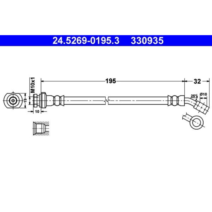 ATE Bremsschlauch 24.5269-0195.3 ATE Bremsschlauch 24.5269-0195.3