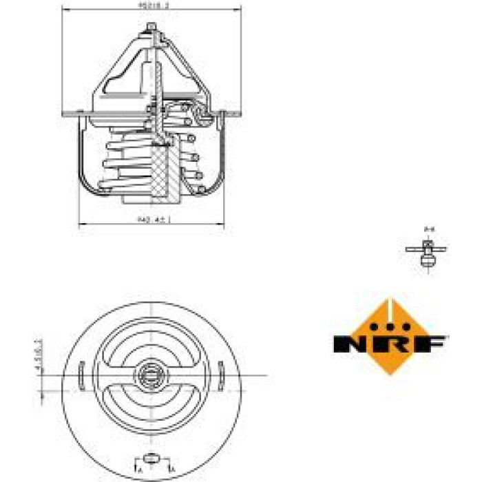 NRF Kühlmittelthermostat 725057 NRF Kühlmittelthermostat 725057
