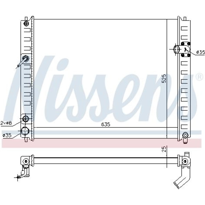 Nissens Wasserkühler PKW 68091 Nissens Wasserkühler PKW 68091