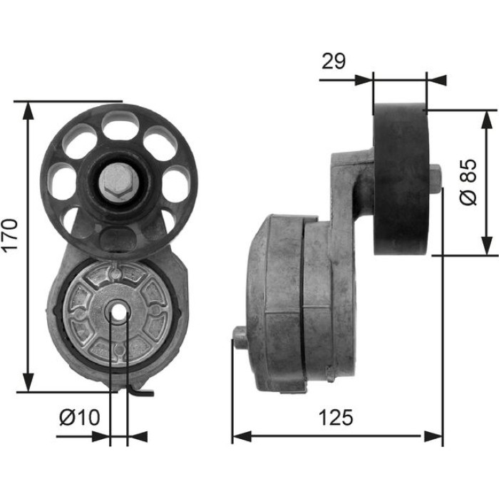 Gates Spannrolle T38425 Gates Spannrolle T38425