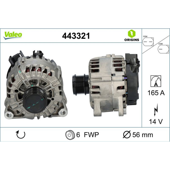 Valeo Lichtmaschine 443321 Valeo Lichtmaschine 443321