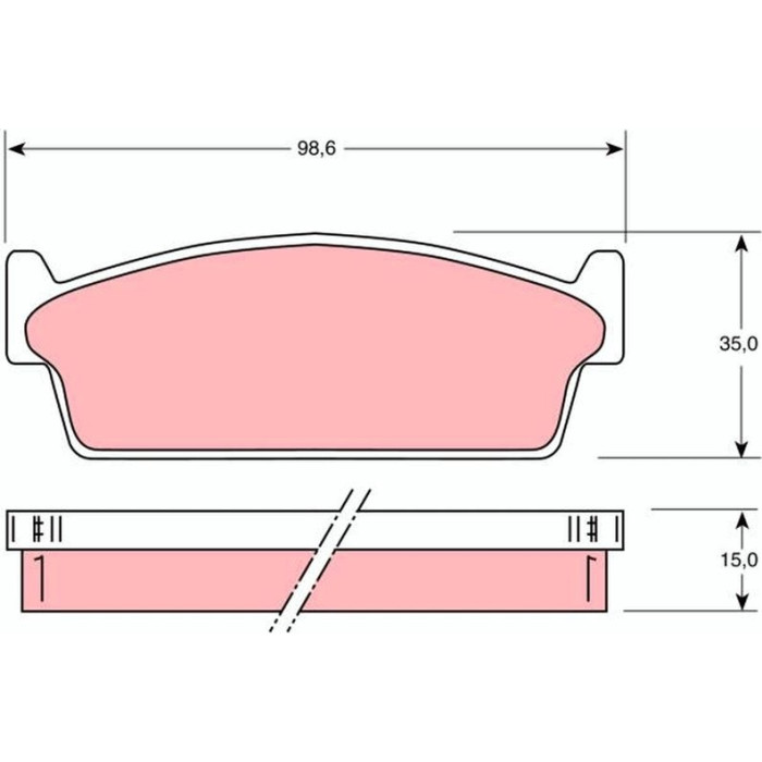 TRW Bremsbelagsatz Nissan 200Sx GDB1021 TRW Bremsbelagsatz Nissan 200Sx GDB1021