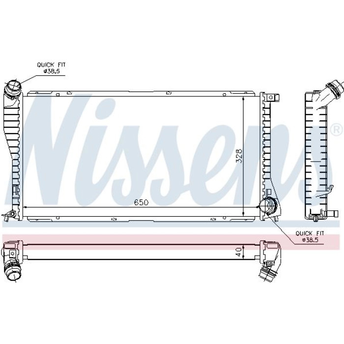 Nissens Wasserkühler PKW 60634A Nissens Wasserkühler PKW 60634A