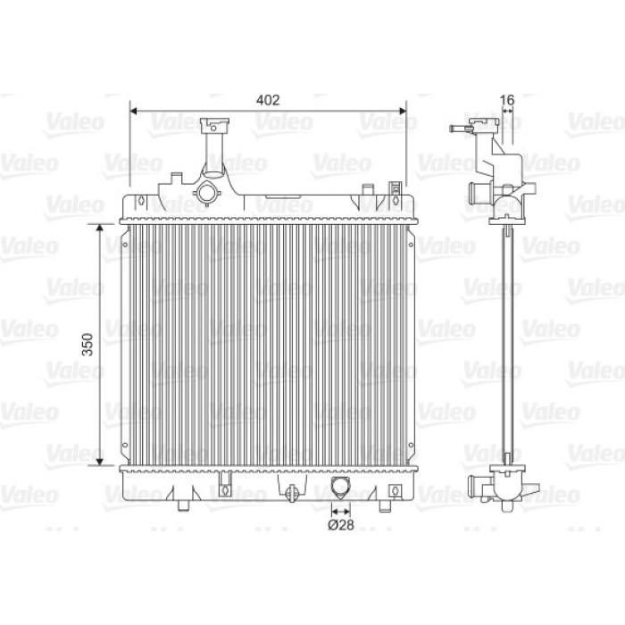 Valeo Motorkühler 701614 Valeo Motorkühler 701614