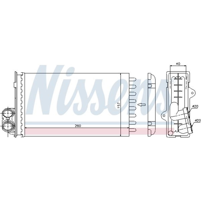 Nissens Heizungskühler PKW 73362 Nissens Heizungskühler PKW 73362