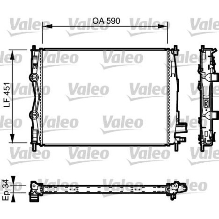Valeo Motorkühler 735114 Valeo Motorkühler 735114