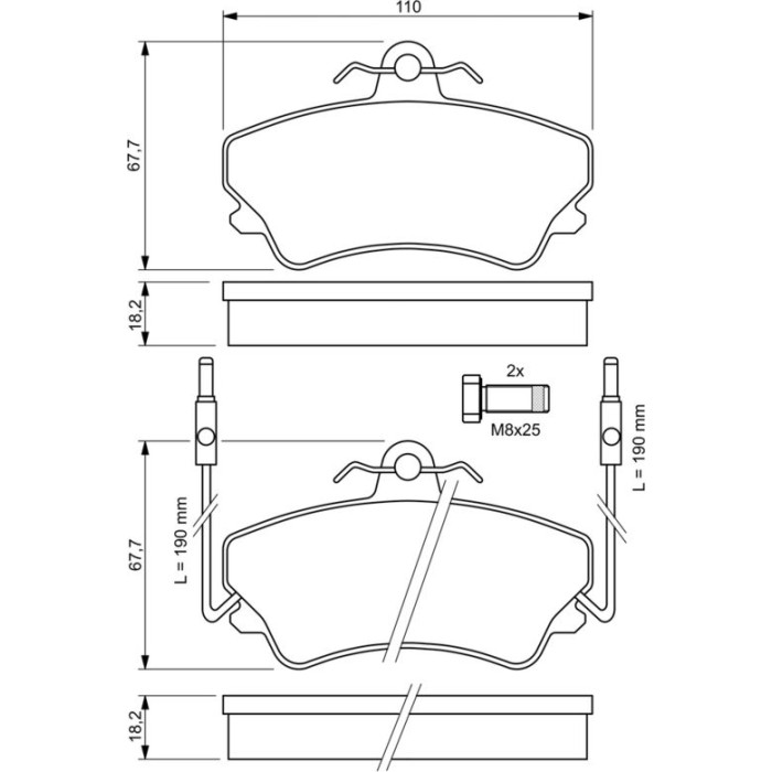 Bosch Bremsbelagsatz 0 986 494 056 Bosch Bremsbelagsatz 0 986 494 056