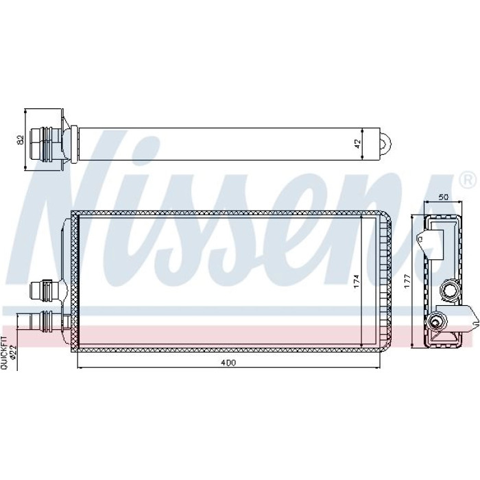 Nissens Heizungskühler LKW 71815 Nissens Heizungskühler LKW 71815