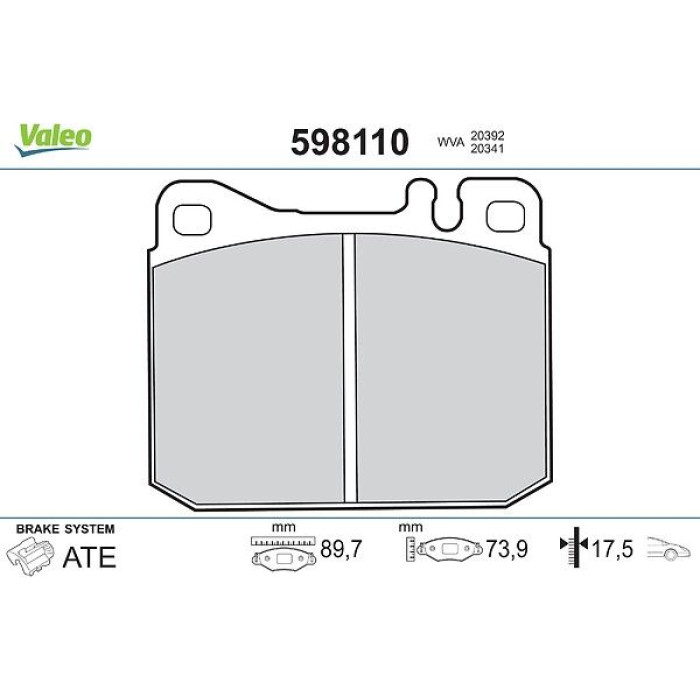 Valeo Bremsbelagsatz 598110