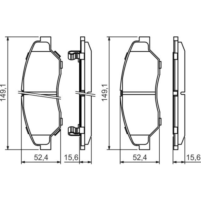 Bosch Bremsbelagsatz 0 986 424 696 Bosch Bremsbelagsatz 0 986 424 696