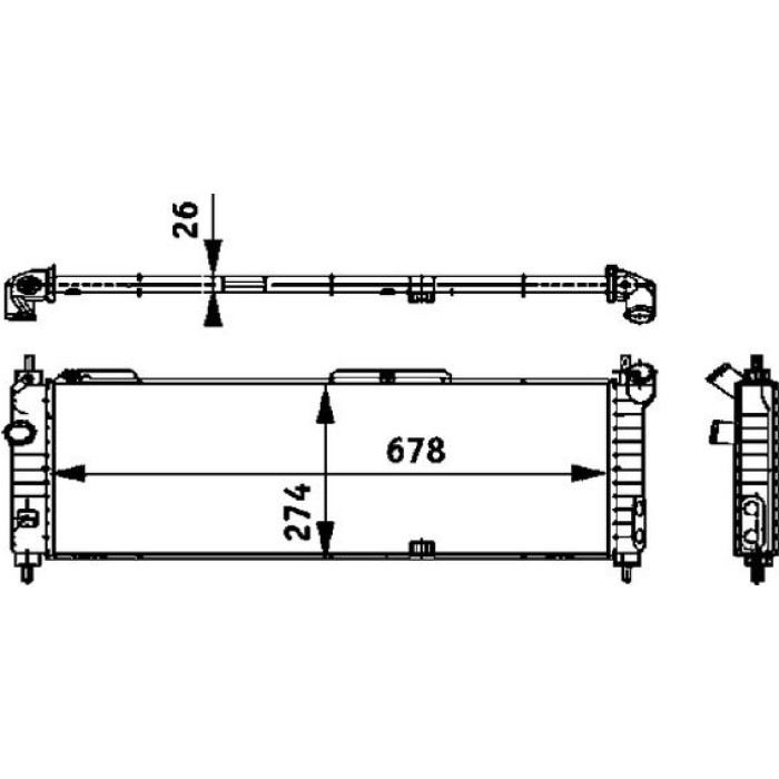 MAHLE Kühler, Motorkühlung CR 355 000S MAHLE Kühler, Motorkühlung CR 355 000S