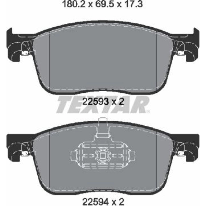 Textar Bremsbelagsatz 2259301 Textar Bremsbelagsatz 2259301