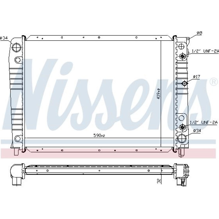 Nissens Wasserkühler PKW 65538A Nissens Wasserkühler PKW 65538A