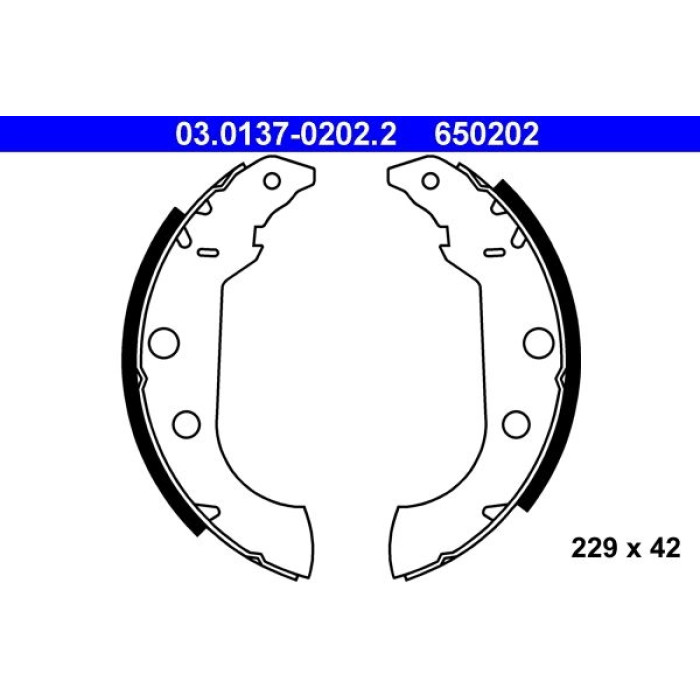 ATE Bremsbacken 03.0137-0202.2 ATE Bremsbacken 03.0137-0202.2