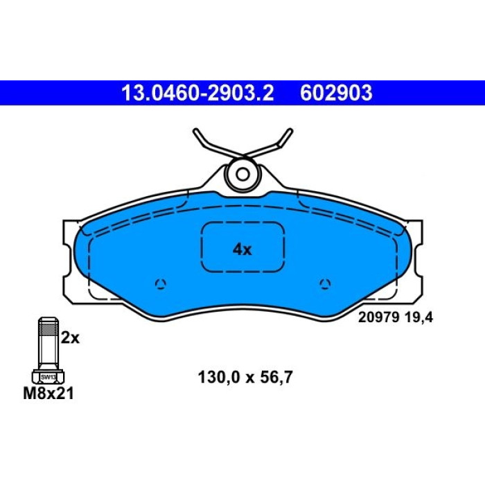 ATE Bremsbelagsatz 13.0460-2903.2 ATE Bremsbelagsatz 13.0460-2903.2