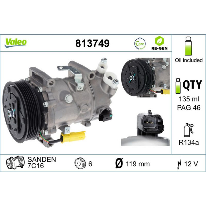 Valeo Kompressor 813749 Valeo Kompressor 813749