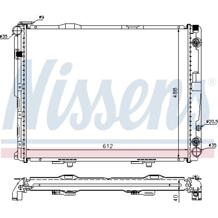 Nissens Wasserkühler PKW 62762A Nissens Wasserkühler PKW 62762A