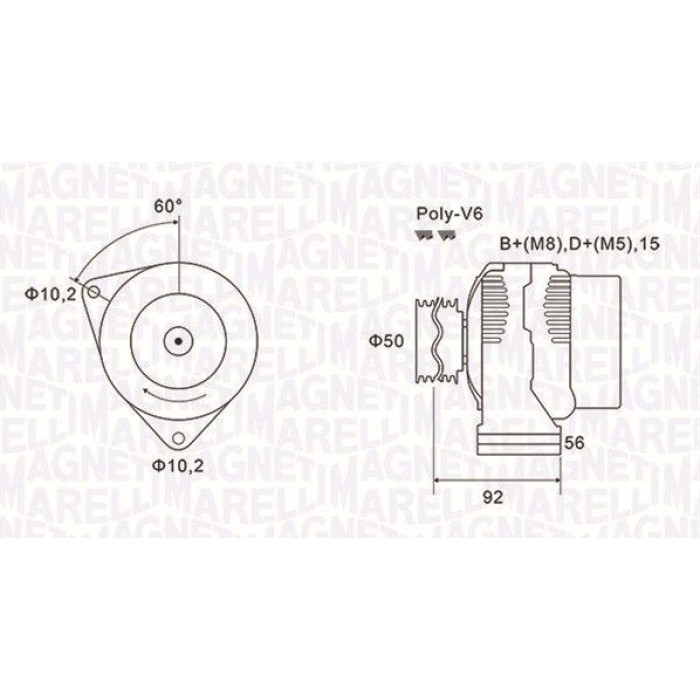 Magneti Marelli Lichtmaschine 063731491010 Magneti Marelli Lichtmaschine 063731491010