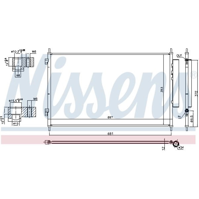 Nissens Klimakondensator PKW 940811