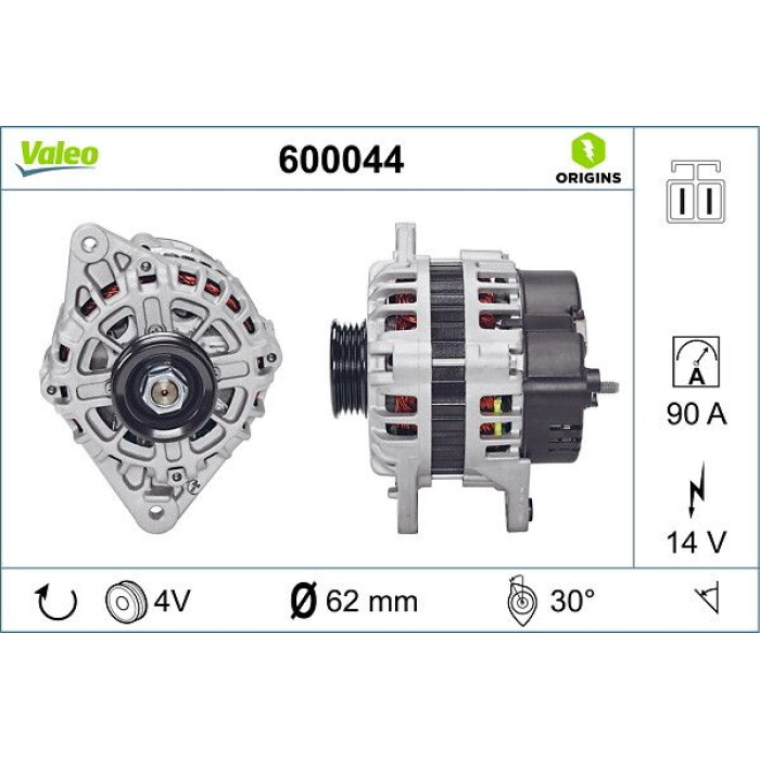 Valeo Lichtmaschine 600044 Valeo Lichtmaschine 600044
