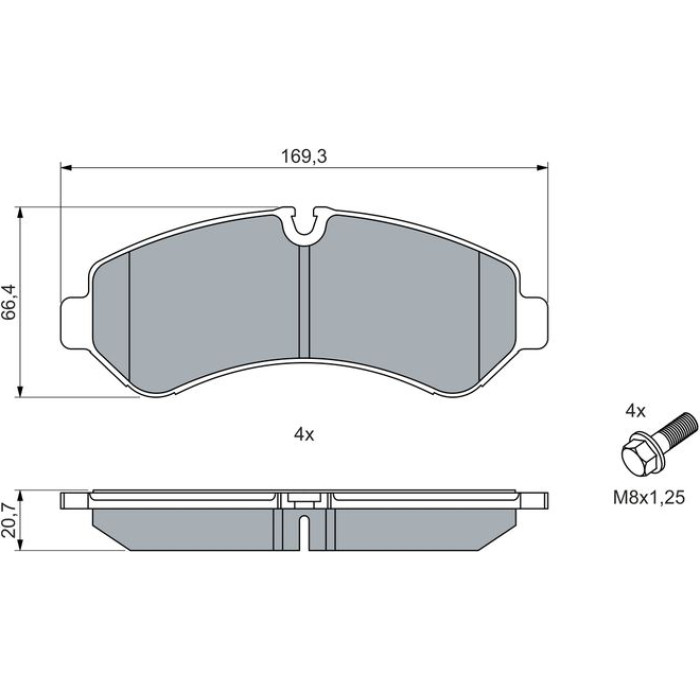 Bosch Bremsbelagsatz 0 986 460 013 Bosch Bremsbelagsatz 0 986 460 013