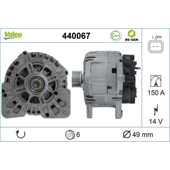 Valeo Lichtmaschine 440067 Valeo Lichtmaschine 440067