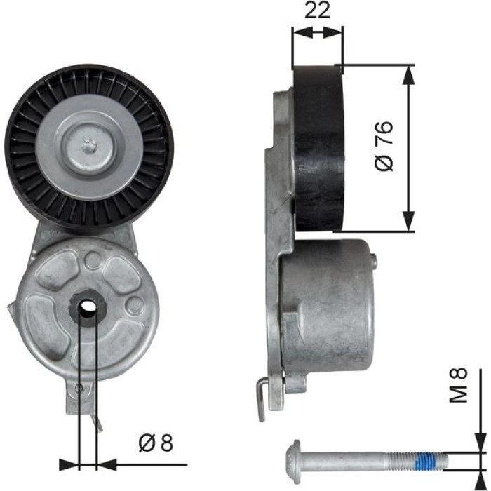 Gates Spannrolle T39141 Gates Spannrolle T39141