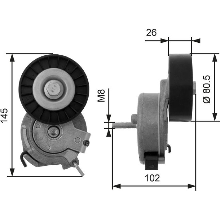 Gates Spannrolle T38473