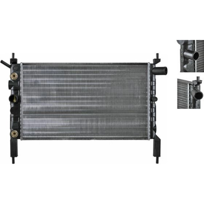 MAHLE Motorkühler / Wasserkühler CR 1492 000S, Automatikgetriebe, ohne Klimaanlage, Netz 525 x 320 x 26 mm – u. a. für Opel Astra F Stufenheck (T92), Opel Astra F Caravan (T92), Opel Astra F CC (T92) – OE Nummer 1300115 - l MAHLE Motorkühler / Wasserkühler CR 1492 000S, Automatikgetriebe, ohne Klimaanlage, Netz 525 x 320 x 26 mm – u. a. für Opel Astra F Stufenheck (T92), Opel Astra F Caravan (T92), Opel Astra F CC (T92) – OE Nummer 1300115 - l