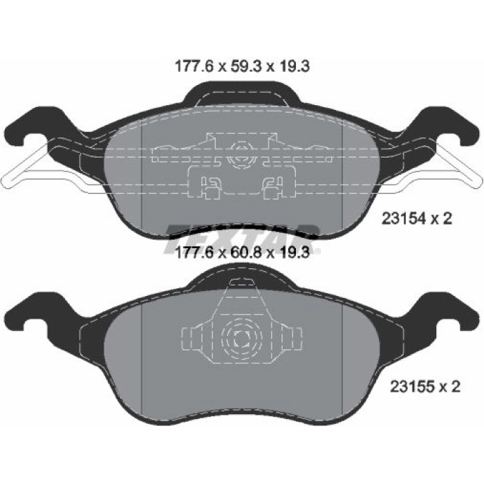 Textar Bremsbelagsatz 2315402 Textar Bremsbelagsatz 2315402