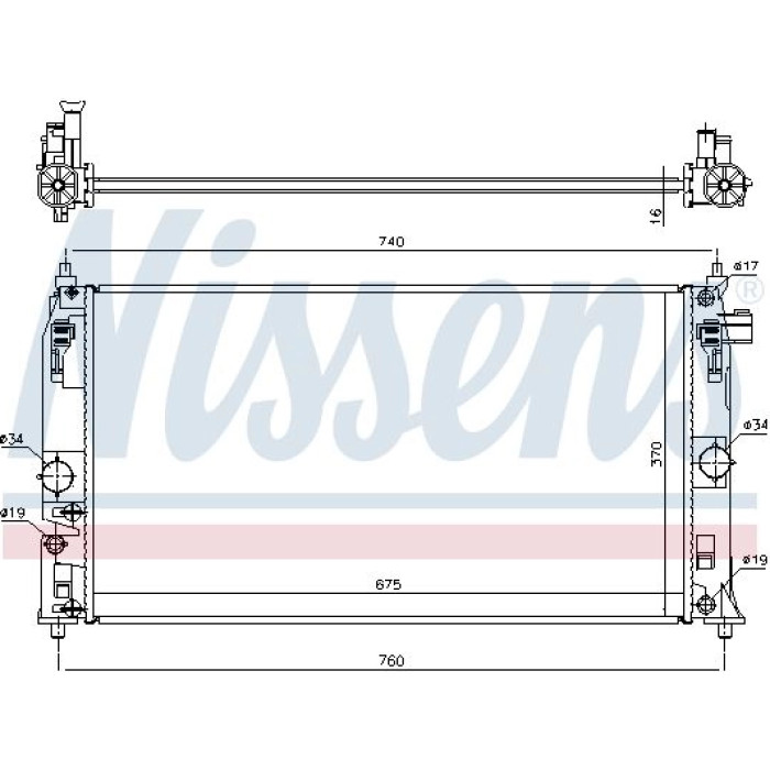 Nissens Wasserkühler PKW 606543 Nissens Wasserkühler PKW 606543