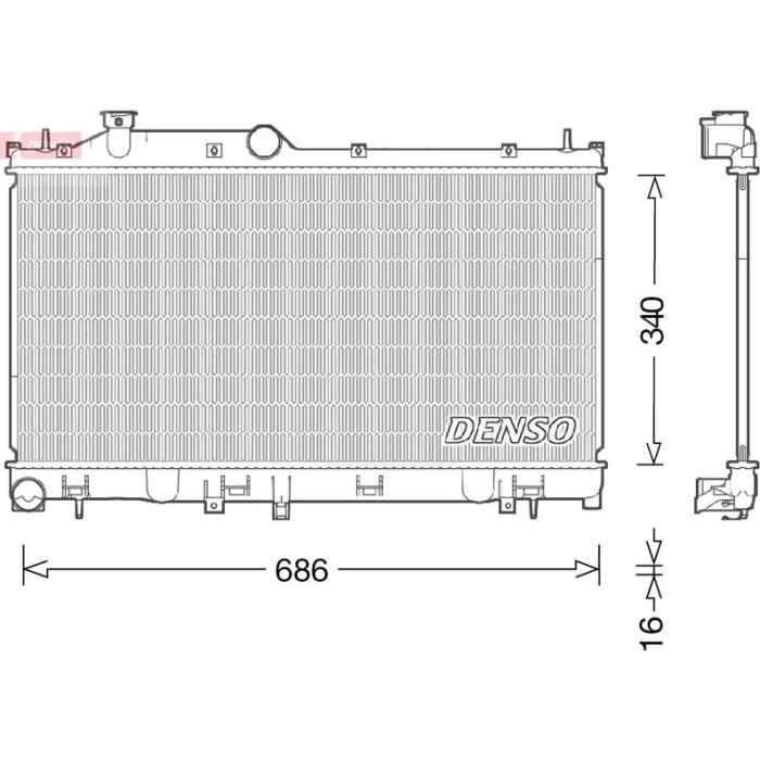 Denso Motorkühler DRM36021 Denso Motorkühler DRM36021