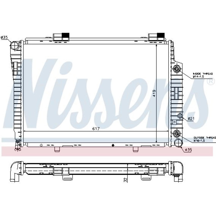 Nissens Wasserkühler PKW 62756A Nissens Wasserkühler PKW 62756A