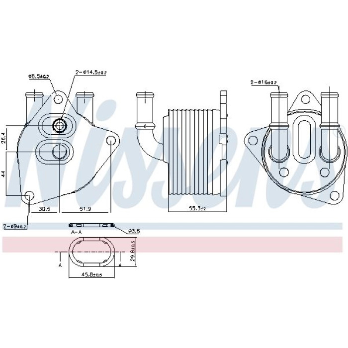 Nissens Ölkühler PKW 91223 Nissens Ölkühler PKW 91223