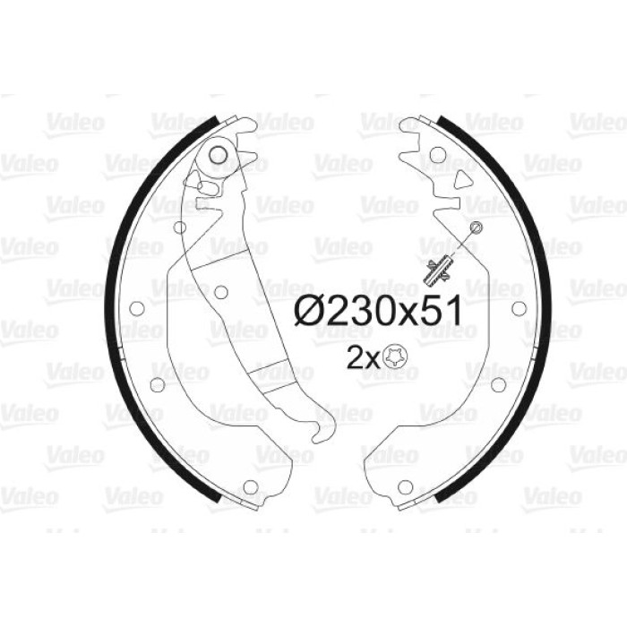Valeo Bremsbacken 562058 Valeo Bremsbacken 562058