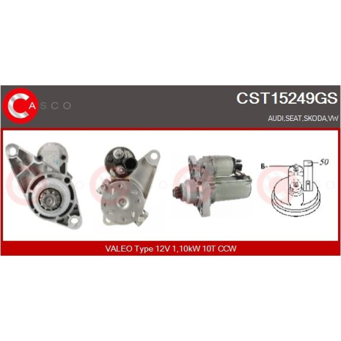 CASCO Anlasser CST15249GS CASCO Anlasser CST15249GS