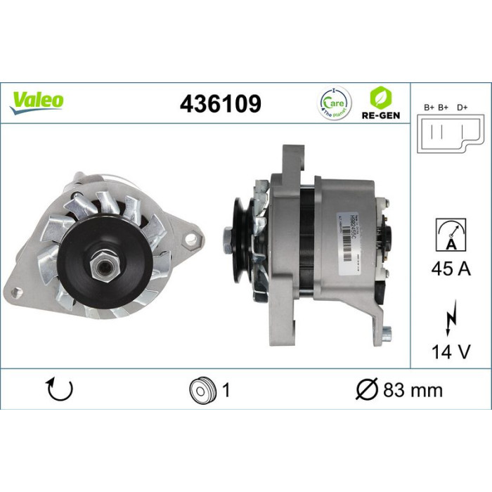 Valeo Lichtmaschine 436109 Valeo Lichtmaschine 436109