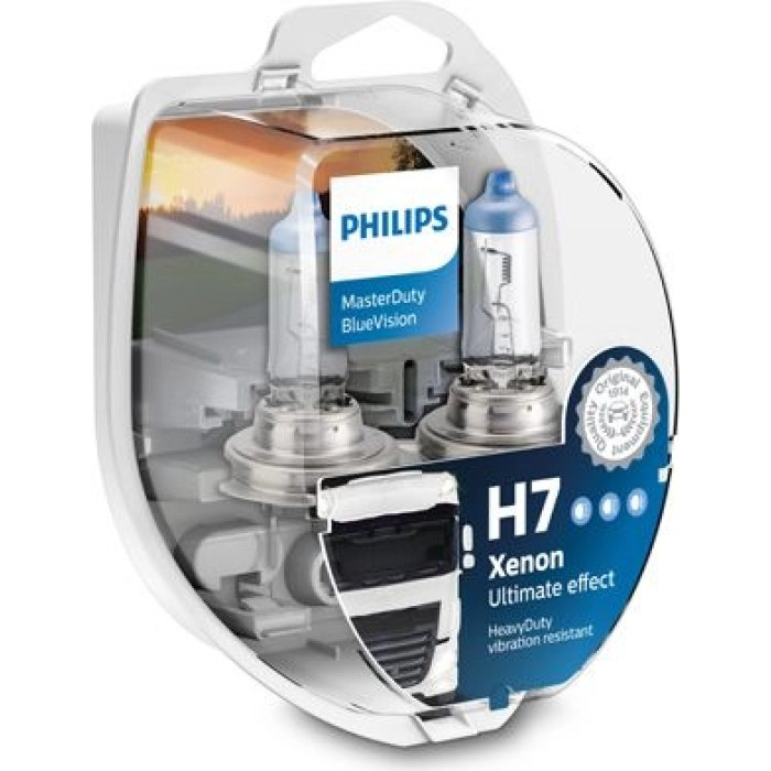 13972MDBVS2 PHILIPS H7 Halogenlampe MasterDuty BlueVision 24 V 70 W PX26d, 2 Stück - 13972MDBVS2 - l
