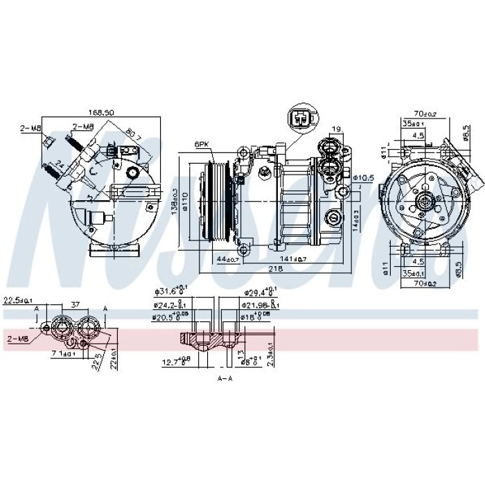Nissens Klimakompressor PKW 890125 Nissens Klimakompressor PKW 890125