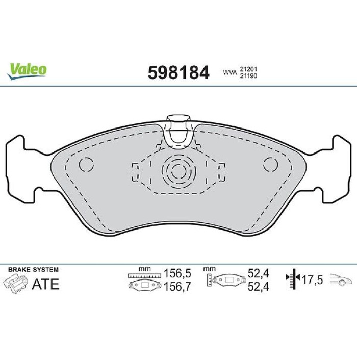 Valeo Bremsbelagsatz 598184