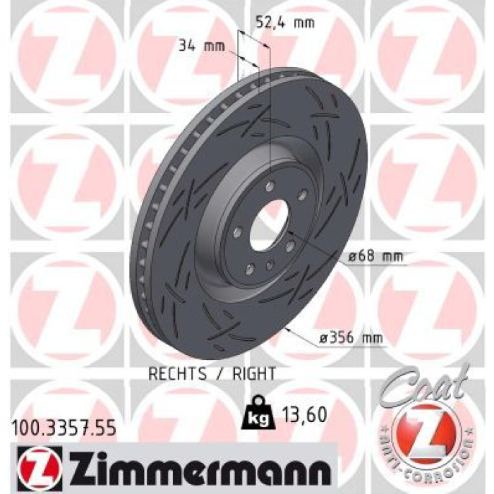 Zimmermann Bremsscheibe 100.3357.55