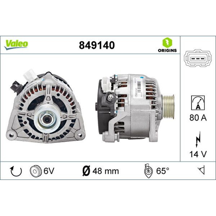 Valeo Lichtmaschine 849140 Valeo Lichtmaschine 849140