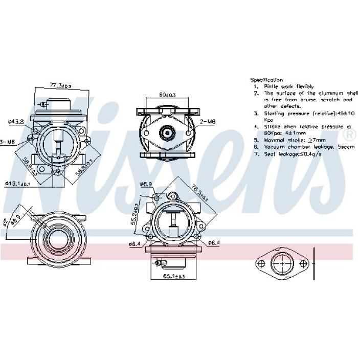 Nissens AGR-Ventil 98294 Nissens AGR-Ventil 98294